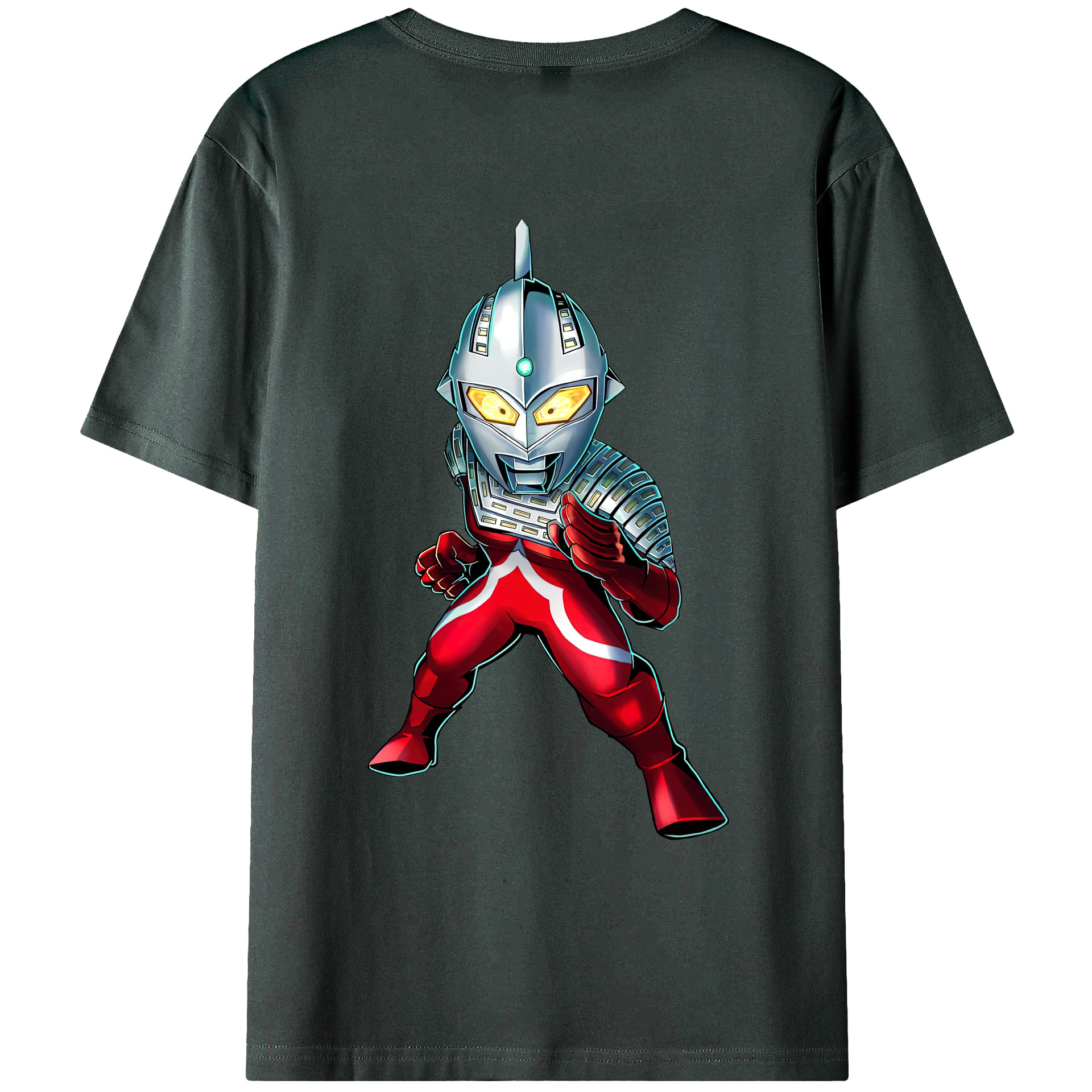 （画像用） ウルトラマン Ultraman 綿100％ メンズ半袖Tシャツ（バックプリント） 通気性